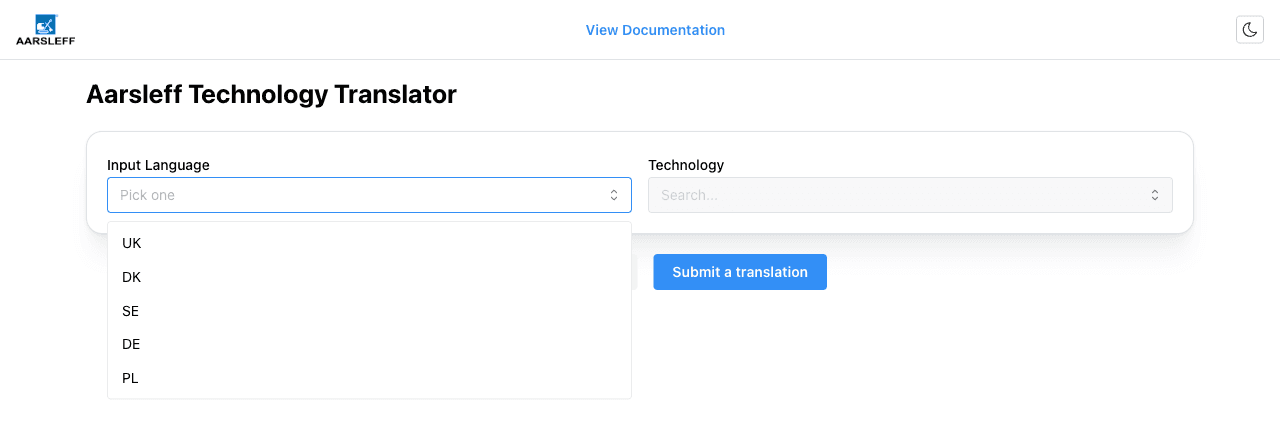 Selecting an input language