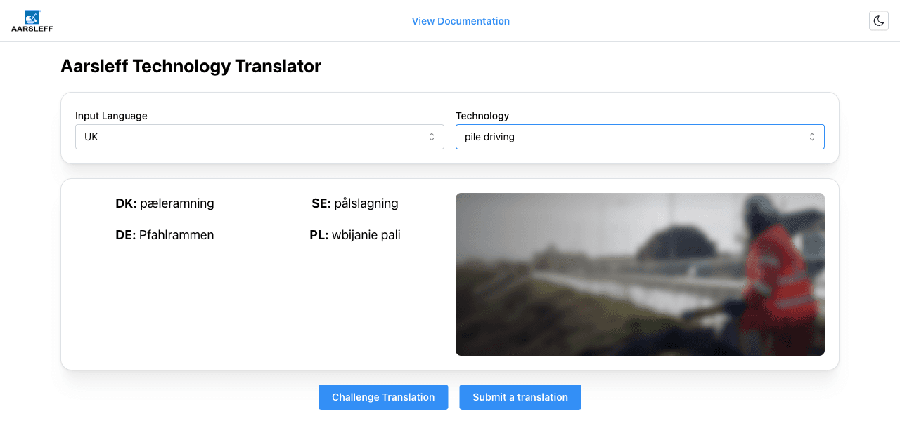 Translation result for "pile driving"
